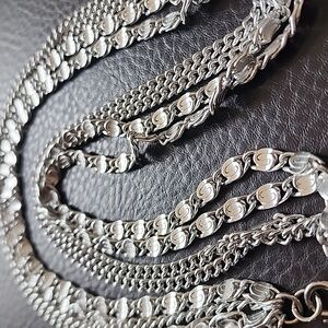 VTG Silver Multi-Chain Sarah Coventry Necklace